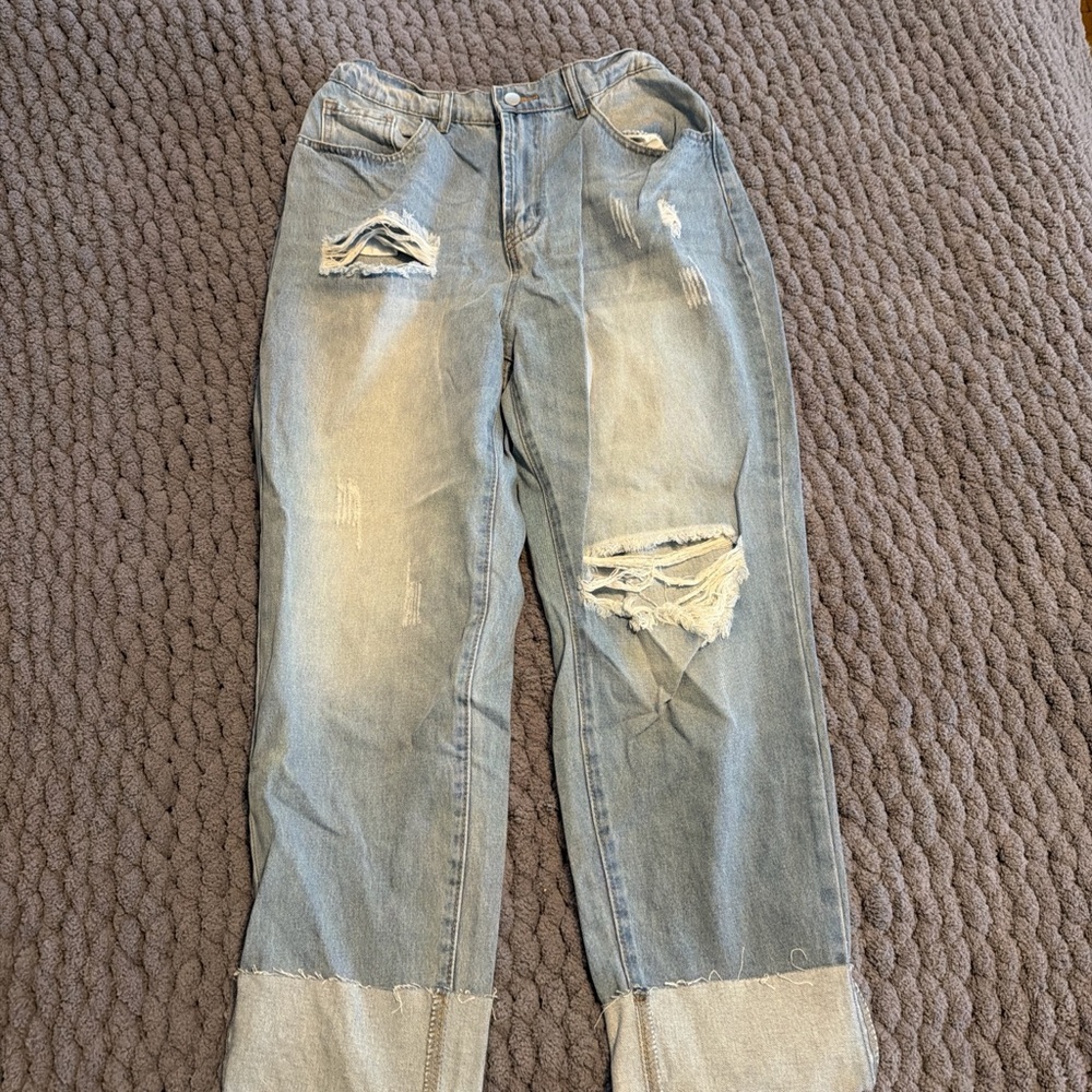 SHEIN Light Blue Denim Jeans